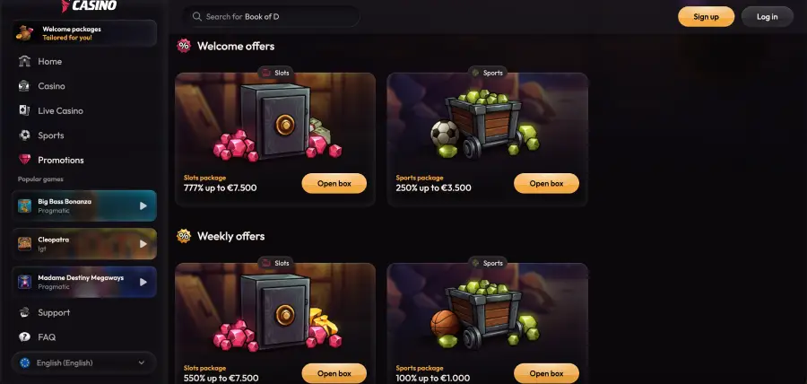 Promotions hebdomadaires Mad casino avec free spins sur des machines à sous sélectionnées